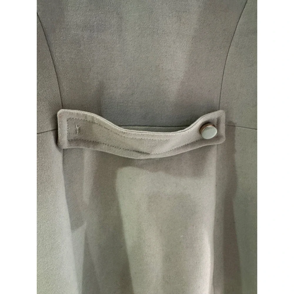 Kate Spade New York Seafoam Green Wool Blend Faux Fur Collar Coat XL K29775B - Picture 11 of 14